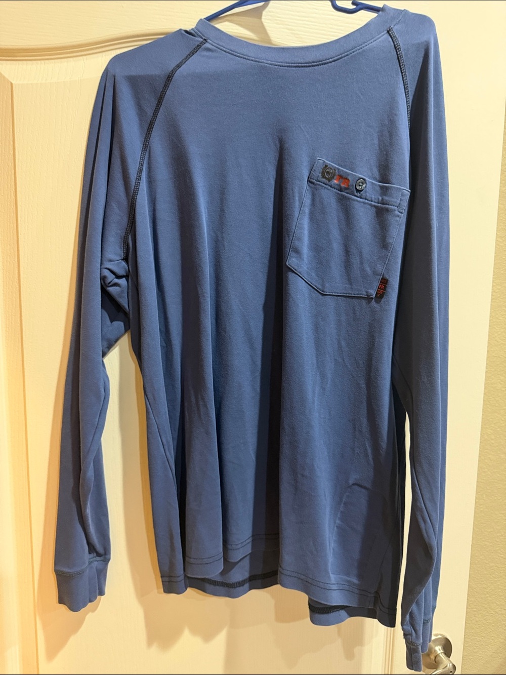 Men's Long-Sleeve Cinch FR Pocket Tee - Blue